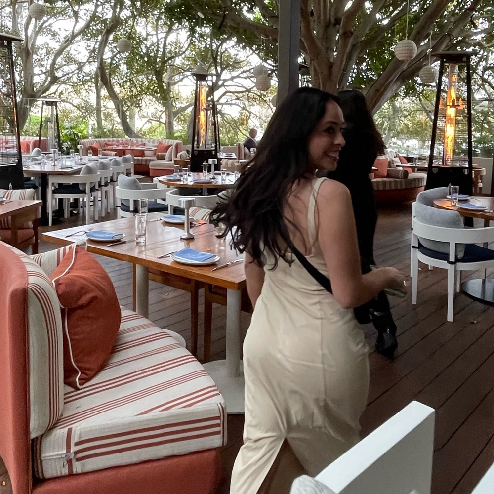 Zara Beige Lace-Up Midi Dress - Picture 5 of 7